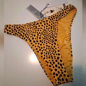 Billabong X Yellow and Black Skimpy Bikini Bottom